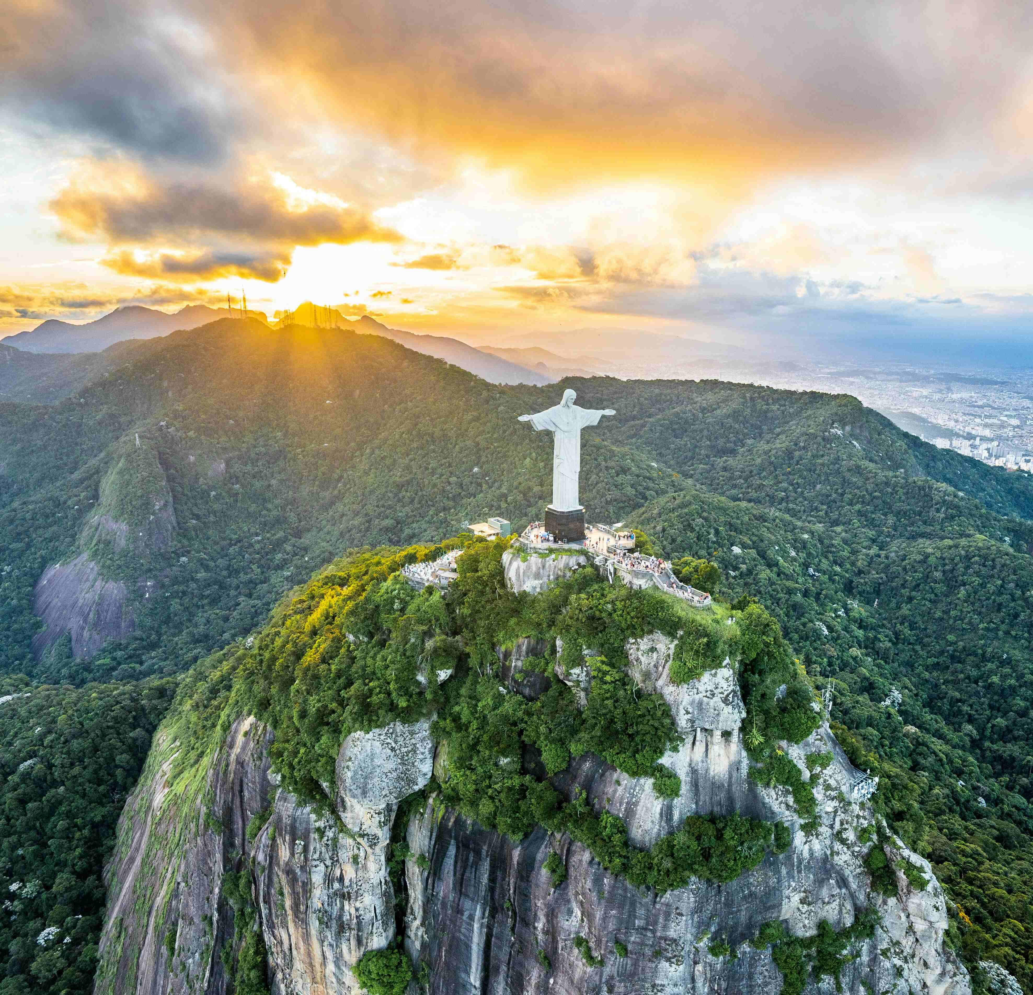 Christ the Redeemer at Sunset