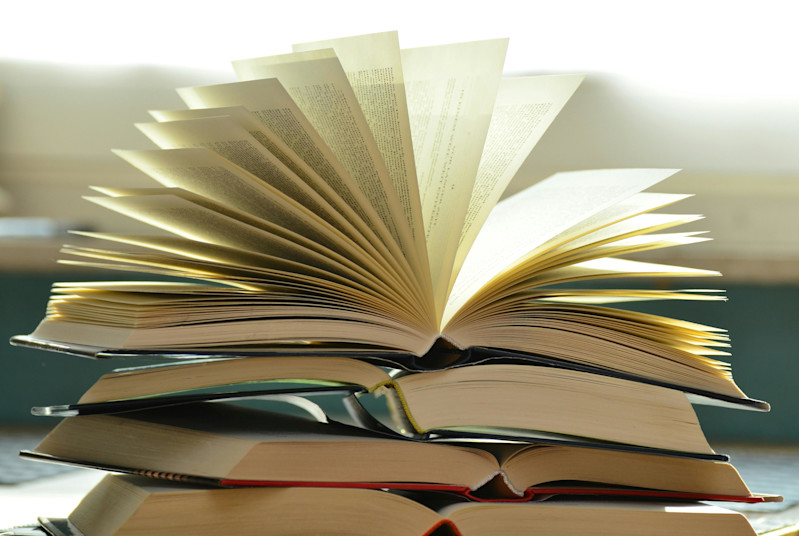 The pages of a book