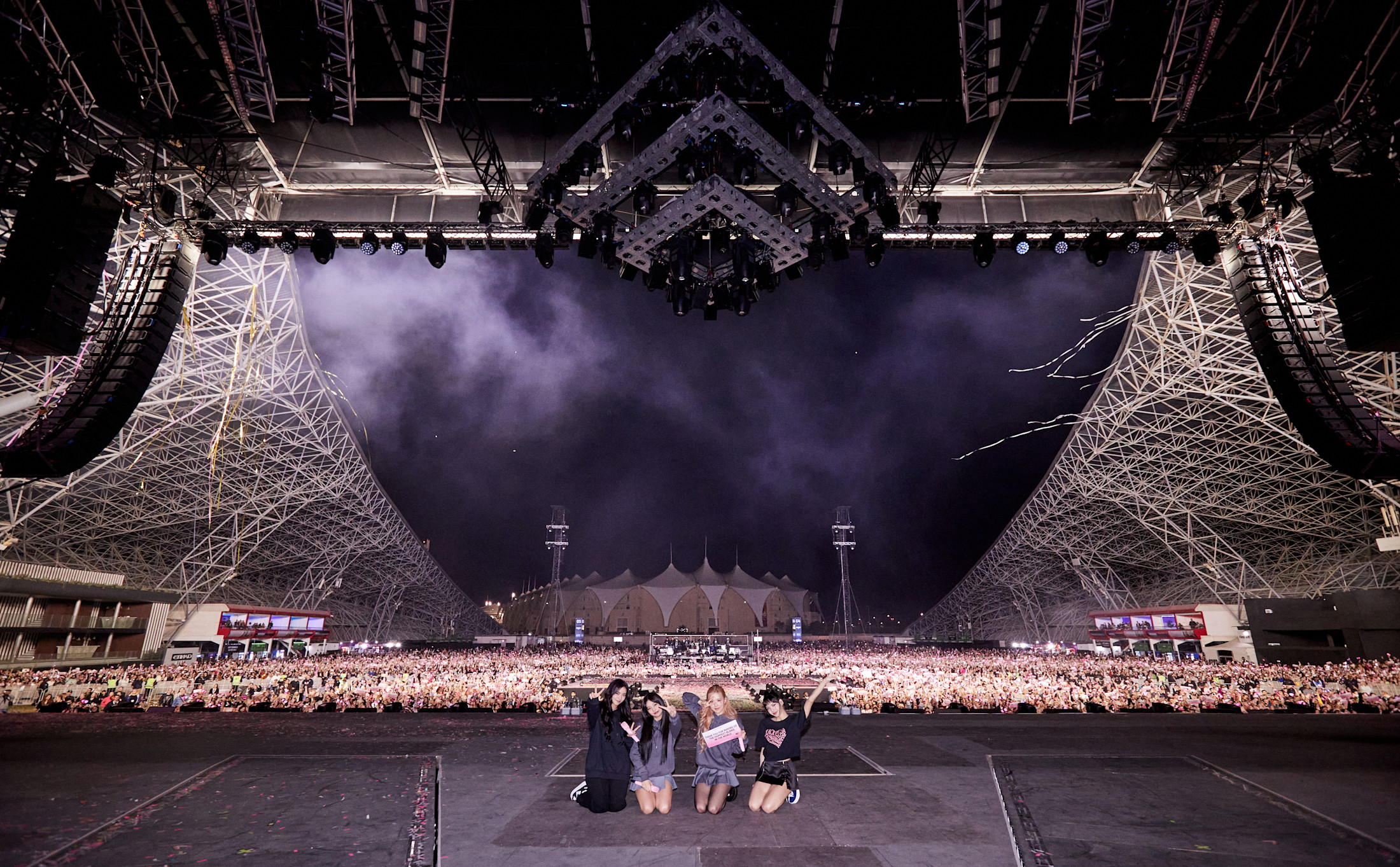 Black Pink with crowd shot in Etihad Park, Yas Island, Abu Dhabi