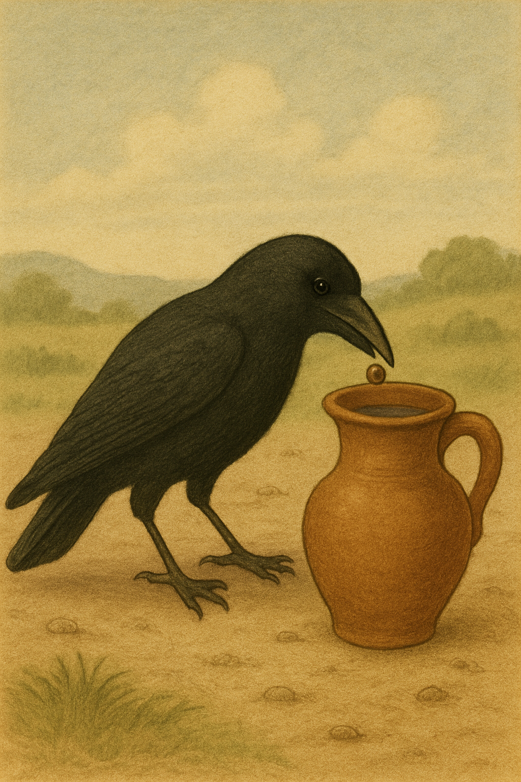 The Crow and the Pitcher