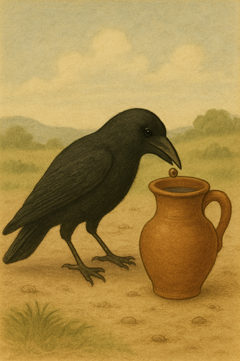 The Crow and the Pitcher
