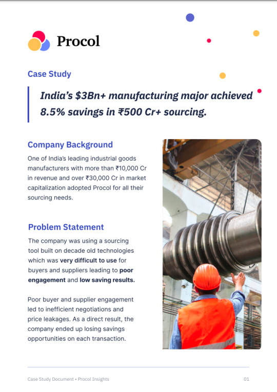 India’s $3Bn+ manufacturing major achieved 8.5% savings in ₹500 Cr+ sourcing.