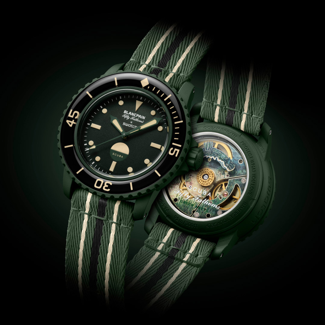 時計 Blancpain x Swatch Green Abyss Ocean-inspired, adventure-approved: GREEN ABYSS joins the