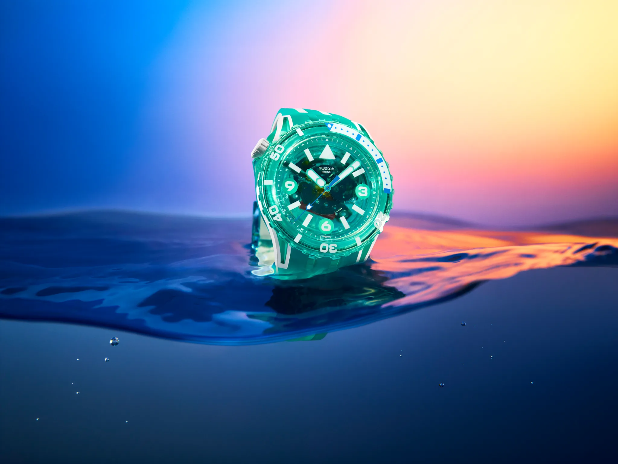 La collection Swatch SCUBAQUA accueille quatre nouveaux modèles qui vont faire des vagues