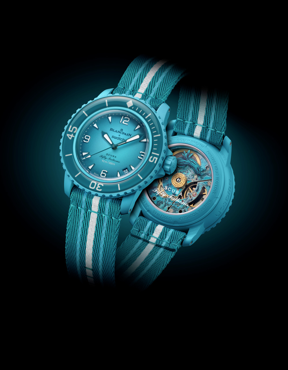 Bioceramic Scuba Fifty Fathoms Collection – BLUE LAGOON - Swatch Ltd