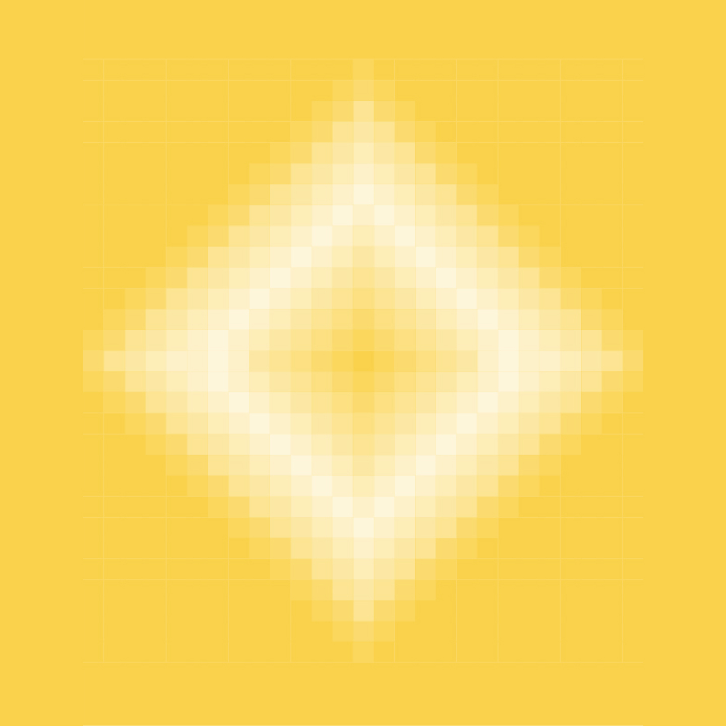 Yellow diamond in the center spreading outward.