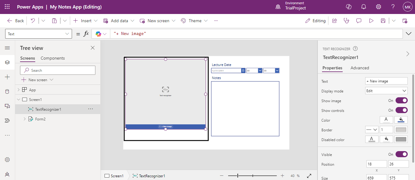 TEXT RECOGNIZER COMPONENT IN POWER APPS 08