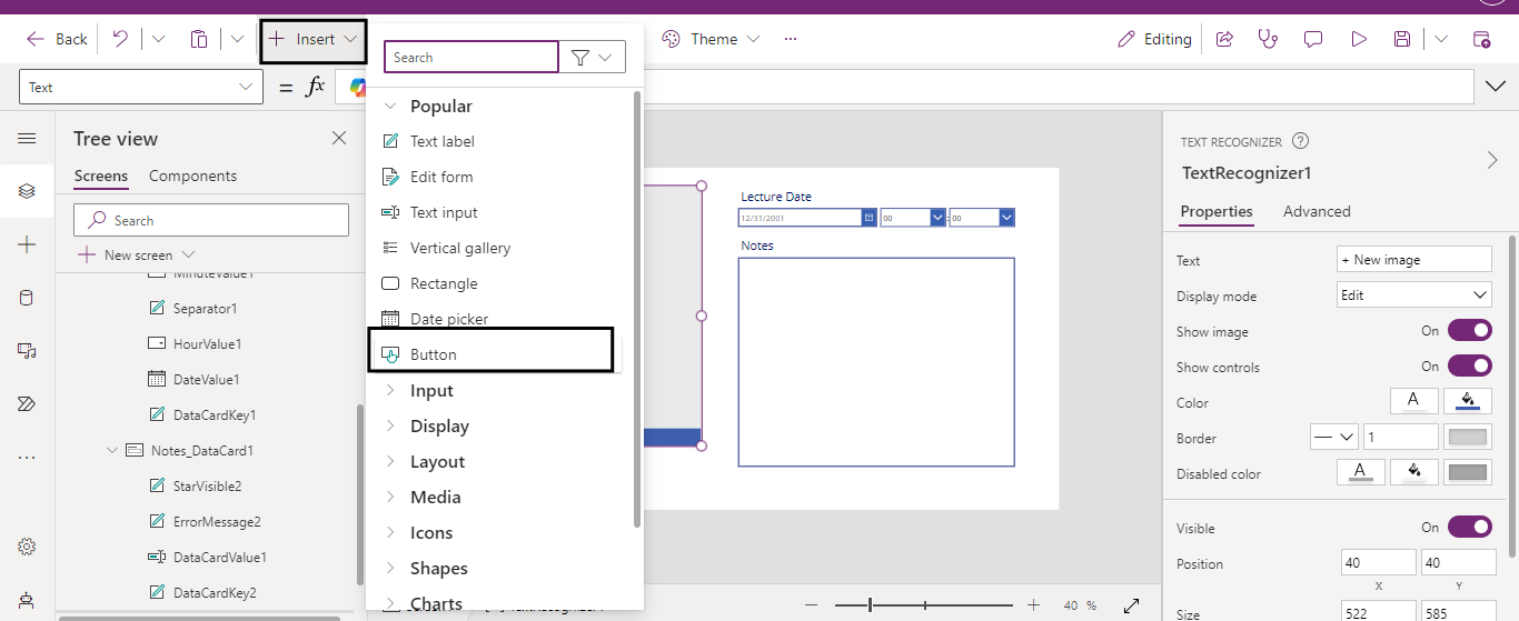 TEXT RECOGNIZER COMPONENT IN POWER APPS 09