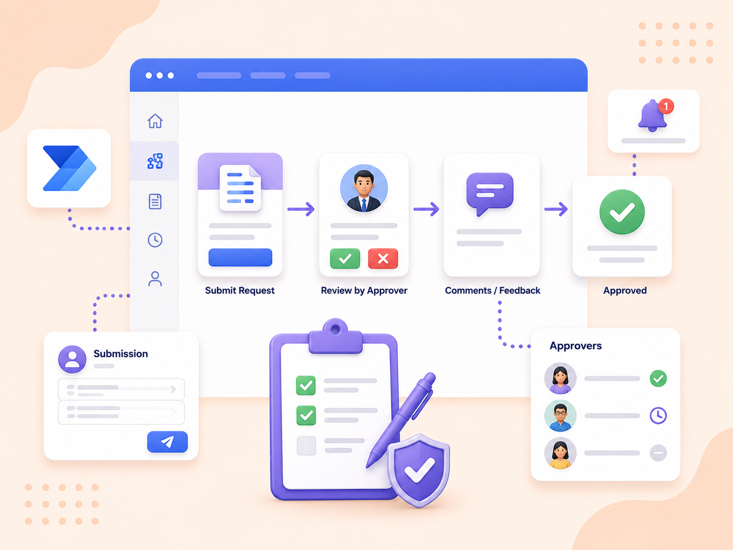 What is approval workflow in Power Automate?