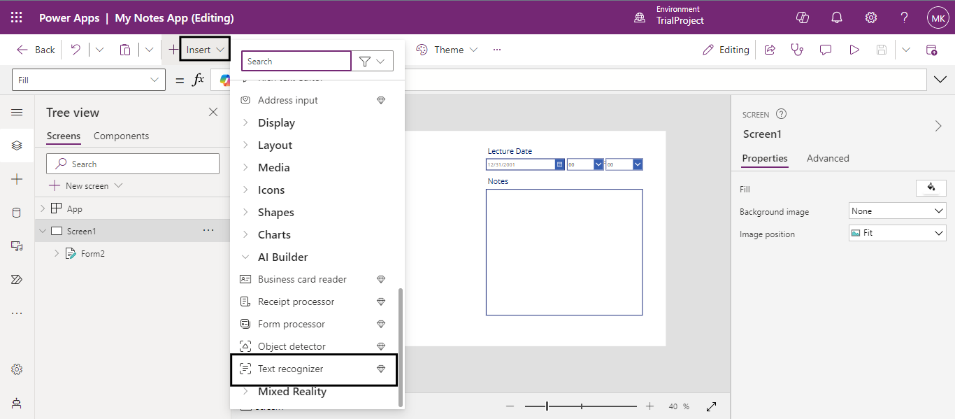 TEXT RECOGNIZER COMPONENT IN POWER APPS 07