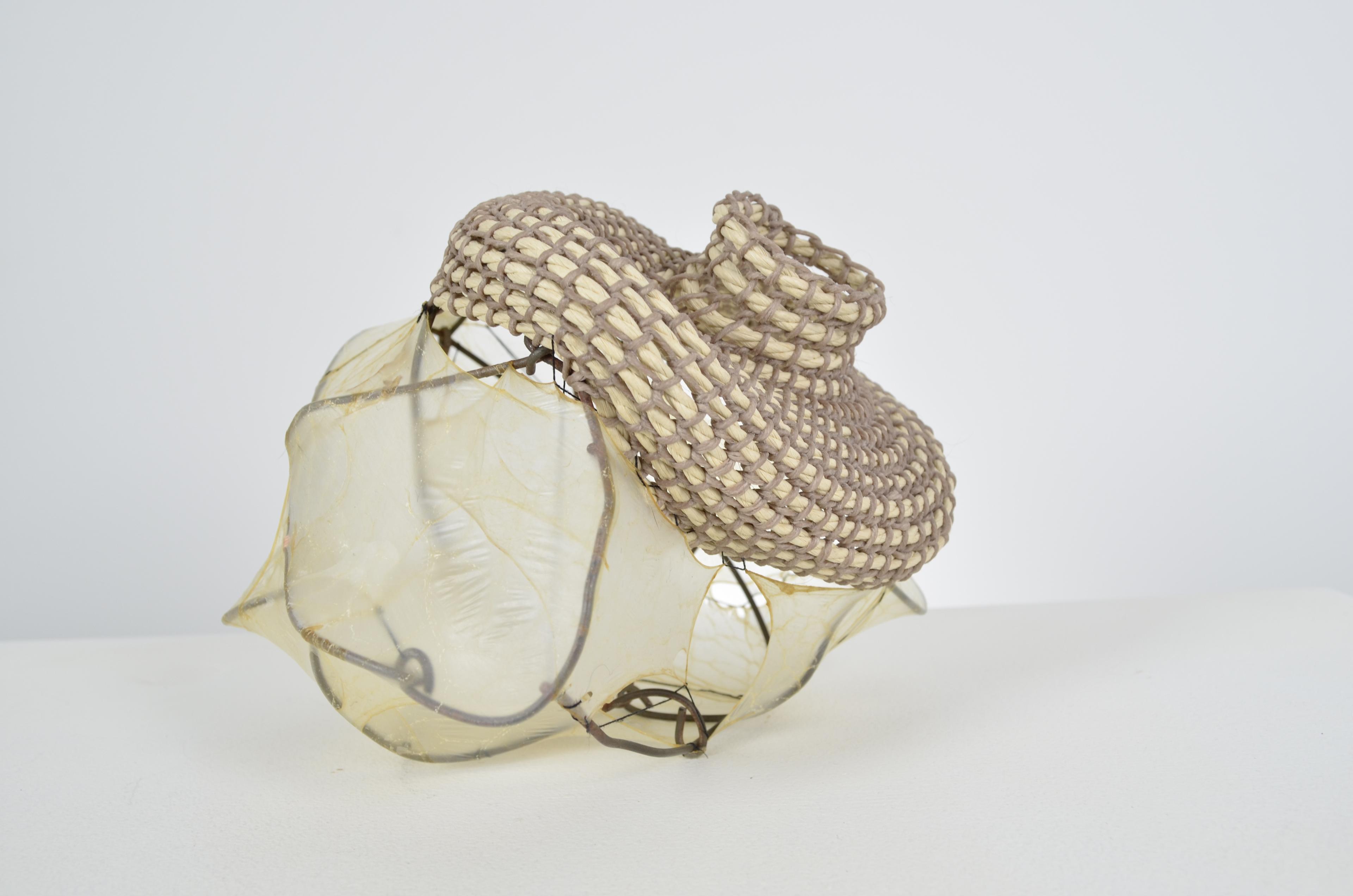 Mixed Media, found wire fence, thread, gut, paper twine, & waxed thread -  6X7.5X8
