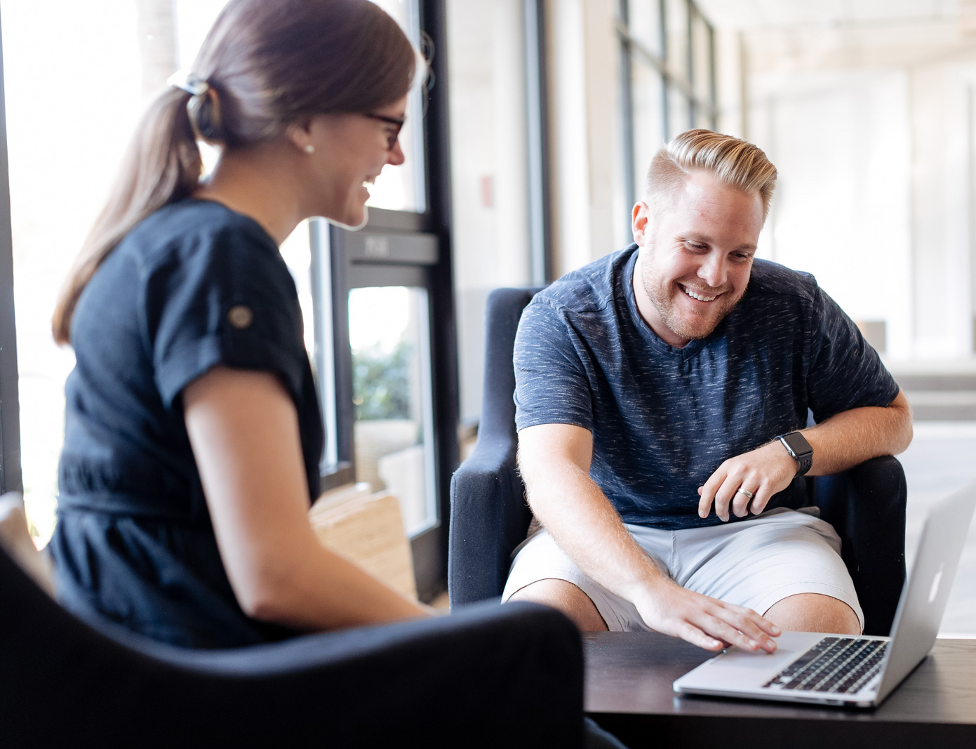 Help Scout employees collaborating.