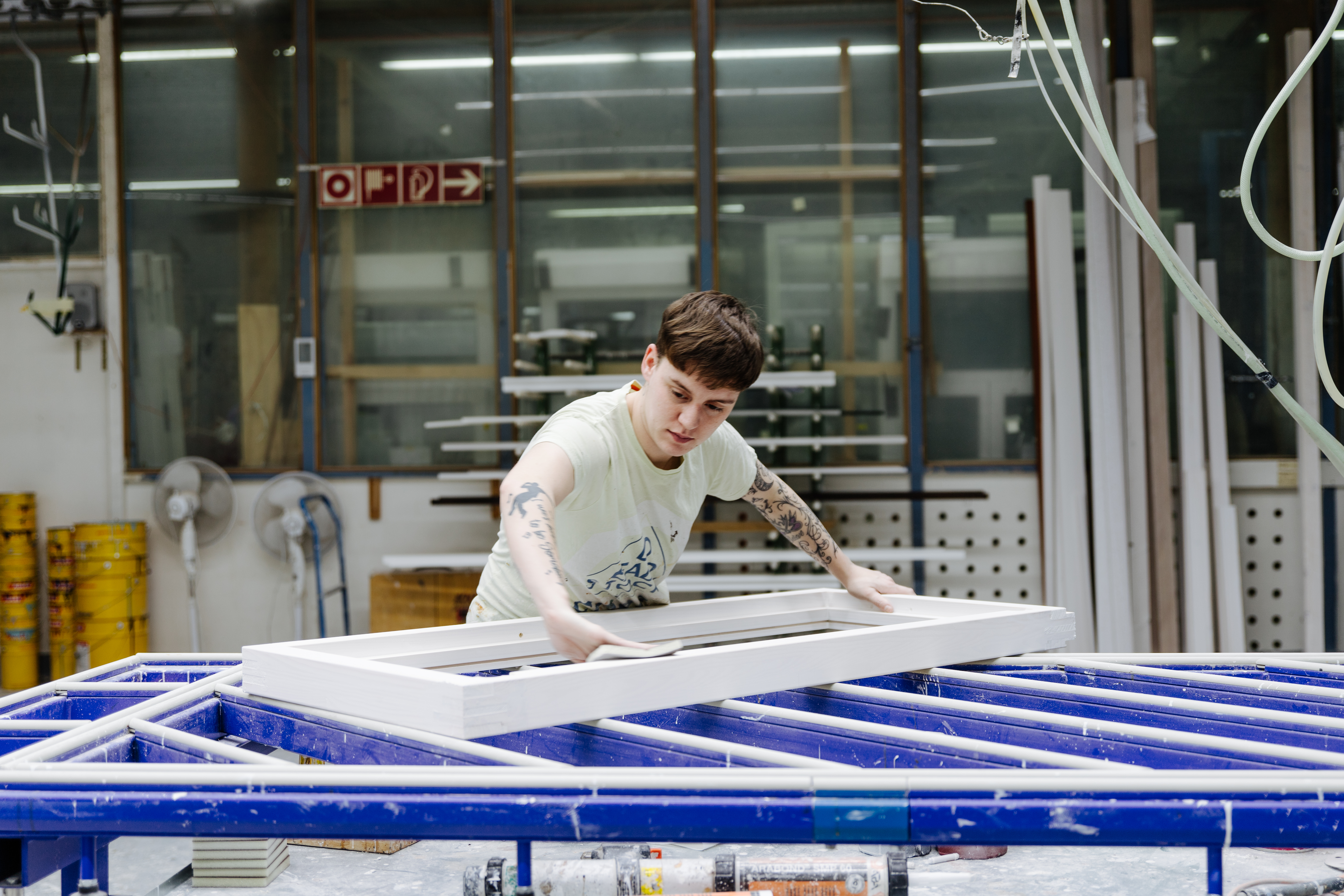 Sorpetaler Fensterbau Produktion Oberfläche