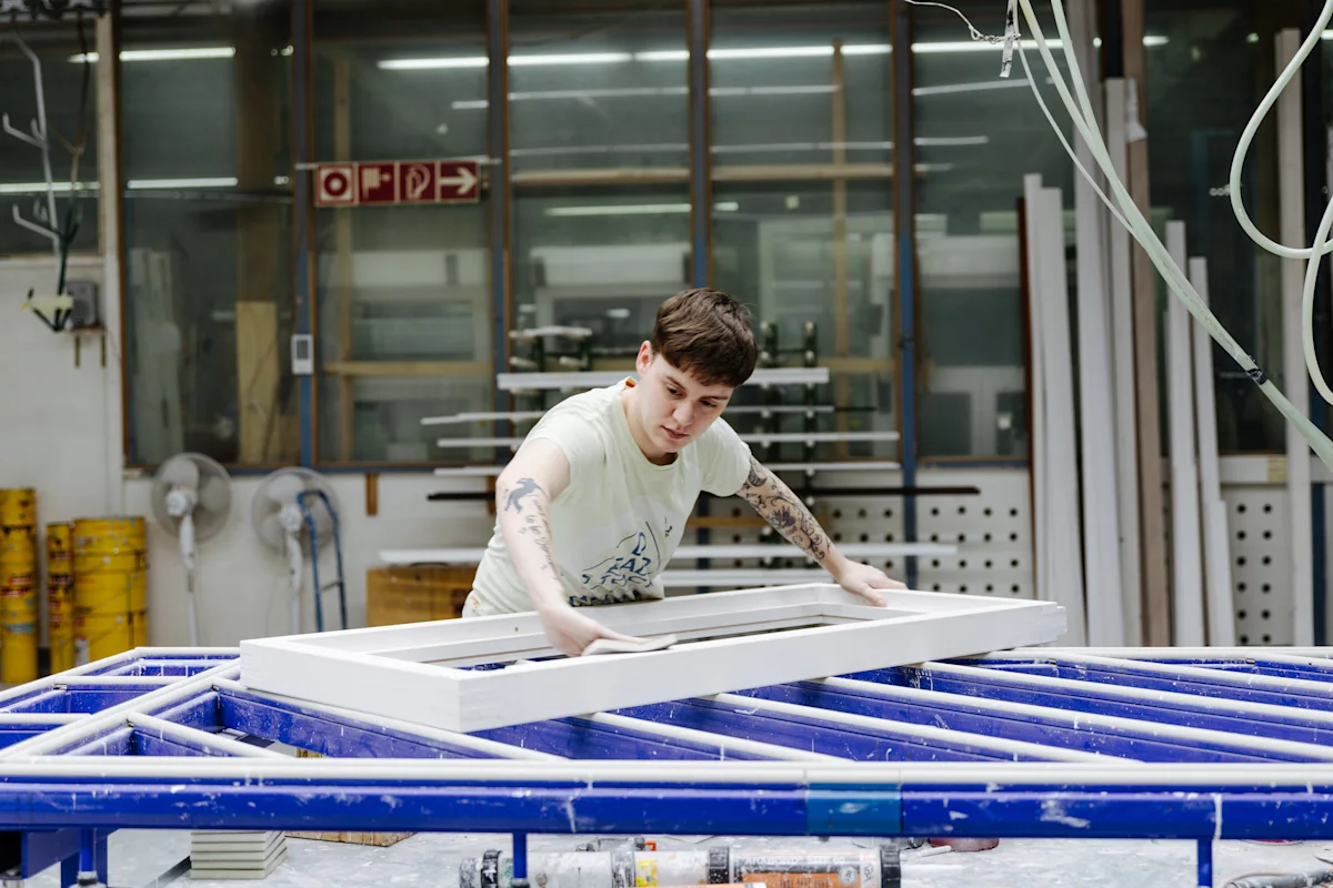 Sorpetaler Fensterbau Produktion Oberfläche