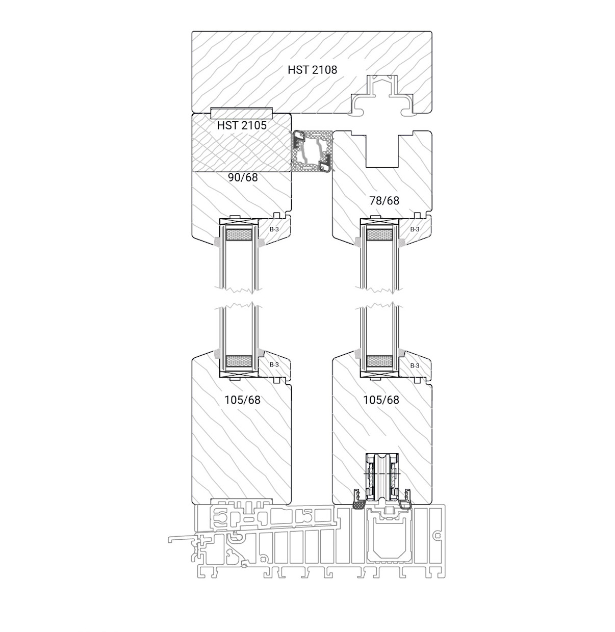 41 Hebeschiebetür Holz-Vertikal