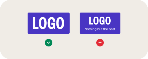 Avoid unnecessary words and taglines to keep your logo easy to read.