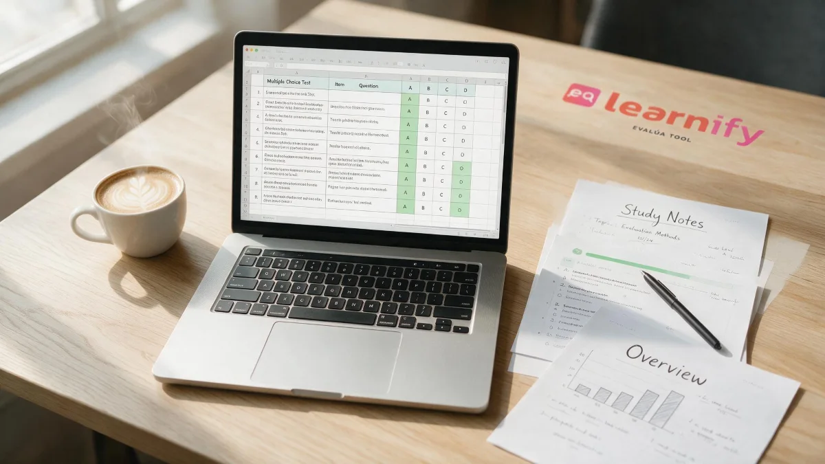 Hoja de Excel con preguntas tipo test preparadas para importar a un generador de exámenes