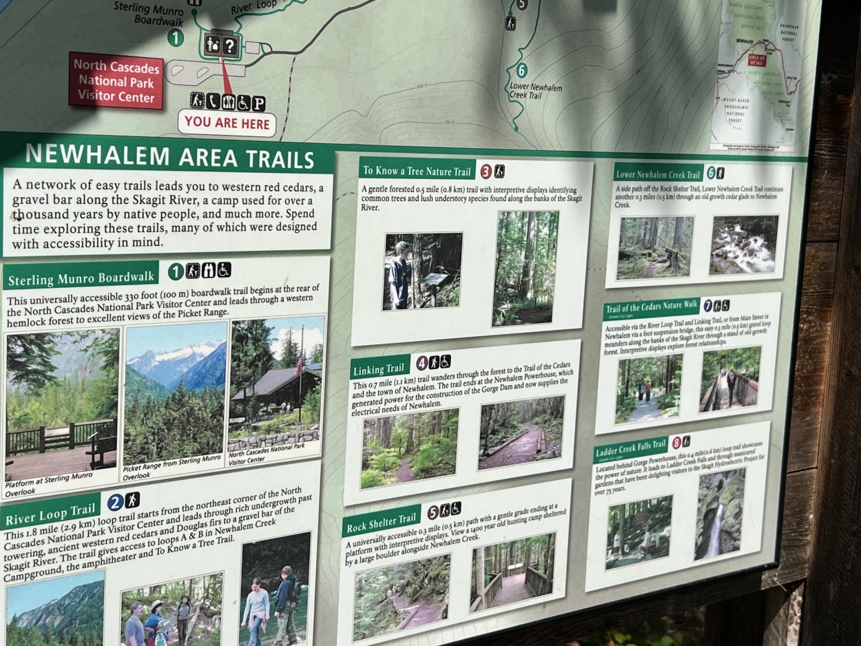 Trail Information At Newhalem North Cascades Visitor Center