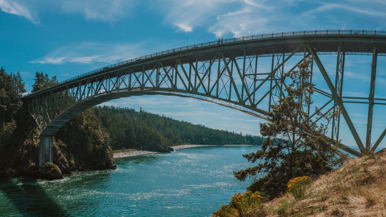 Deception Pass Bridge from the side