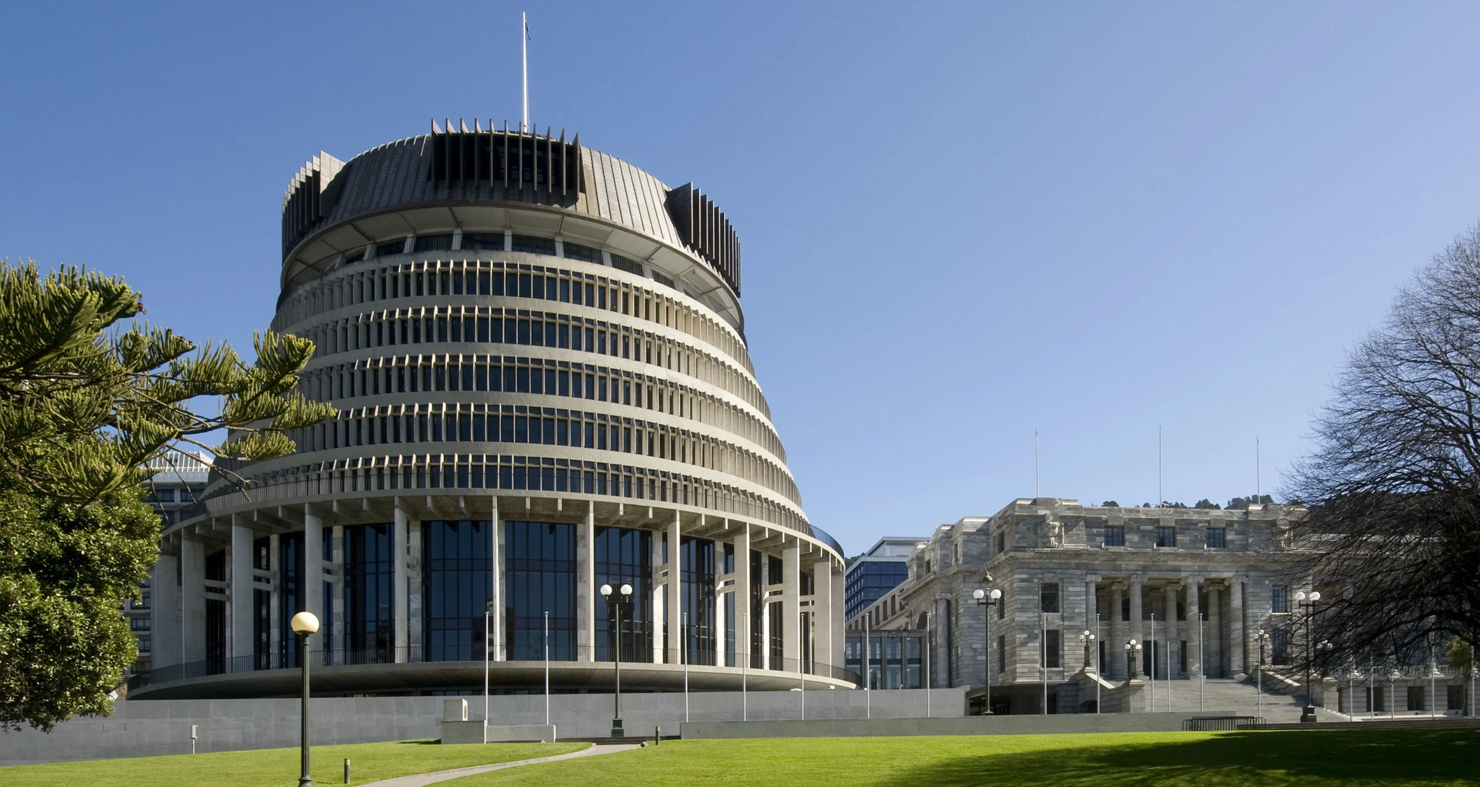 The Beehive, Wellington, New Zealand.