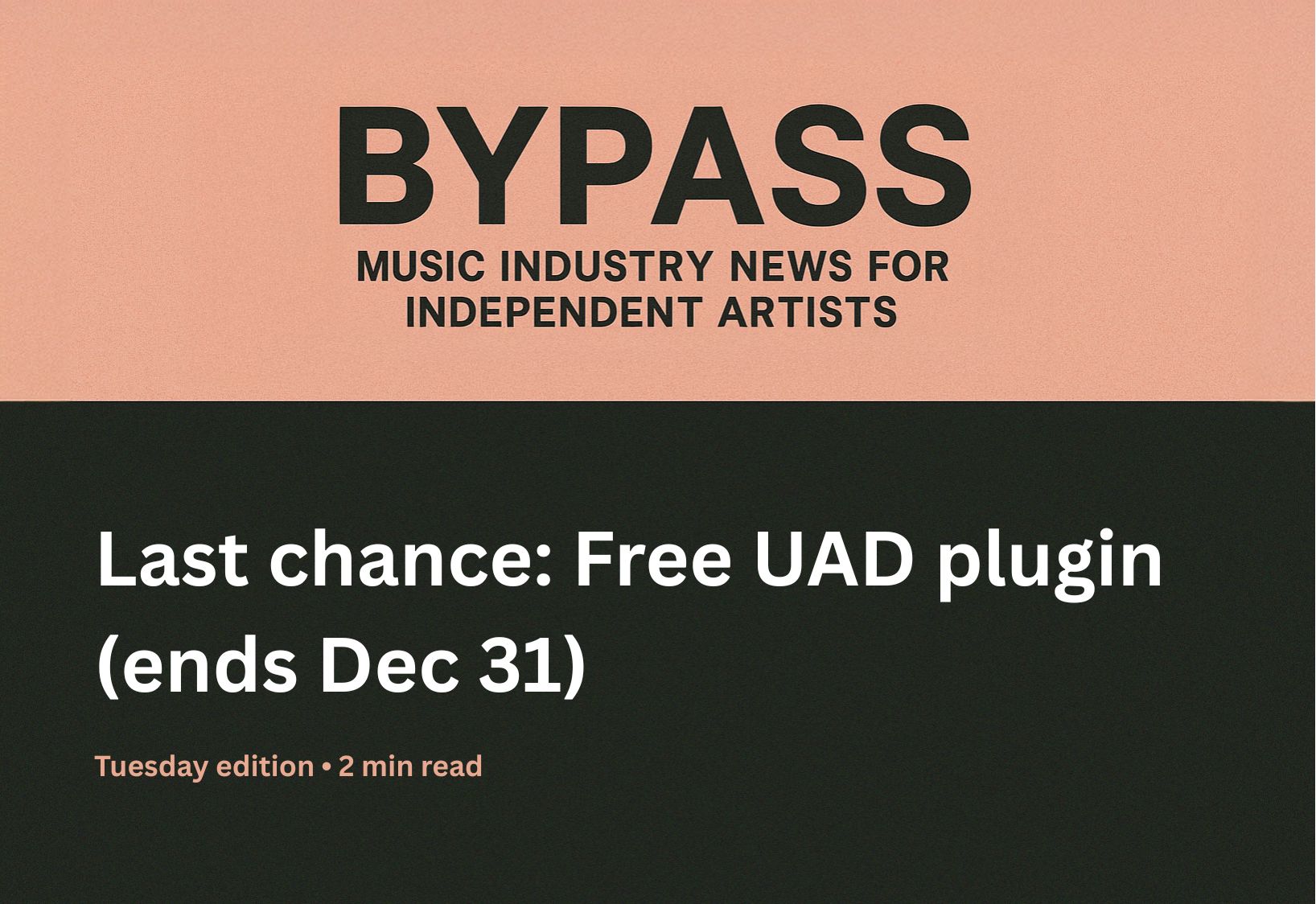 Bypass newsletter header about UAD free plugin deadline December 31