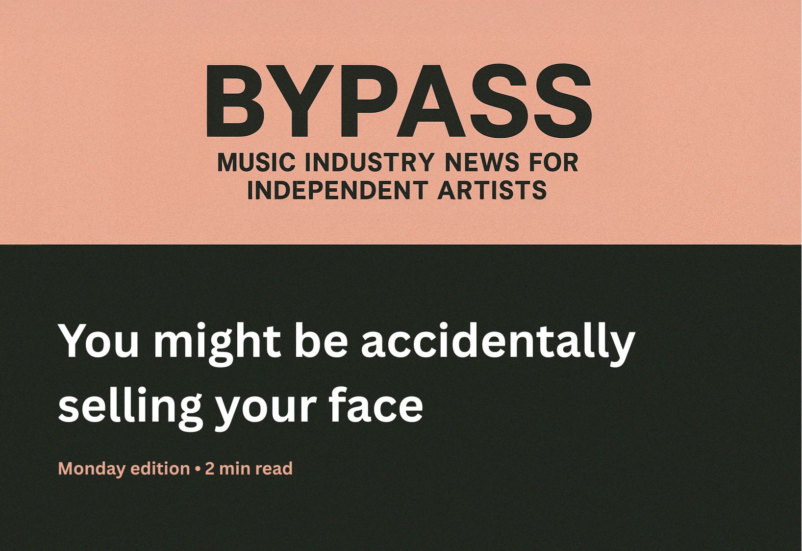 Bypass newsletter header warning about AI rights and face deepfaking risks