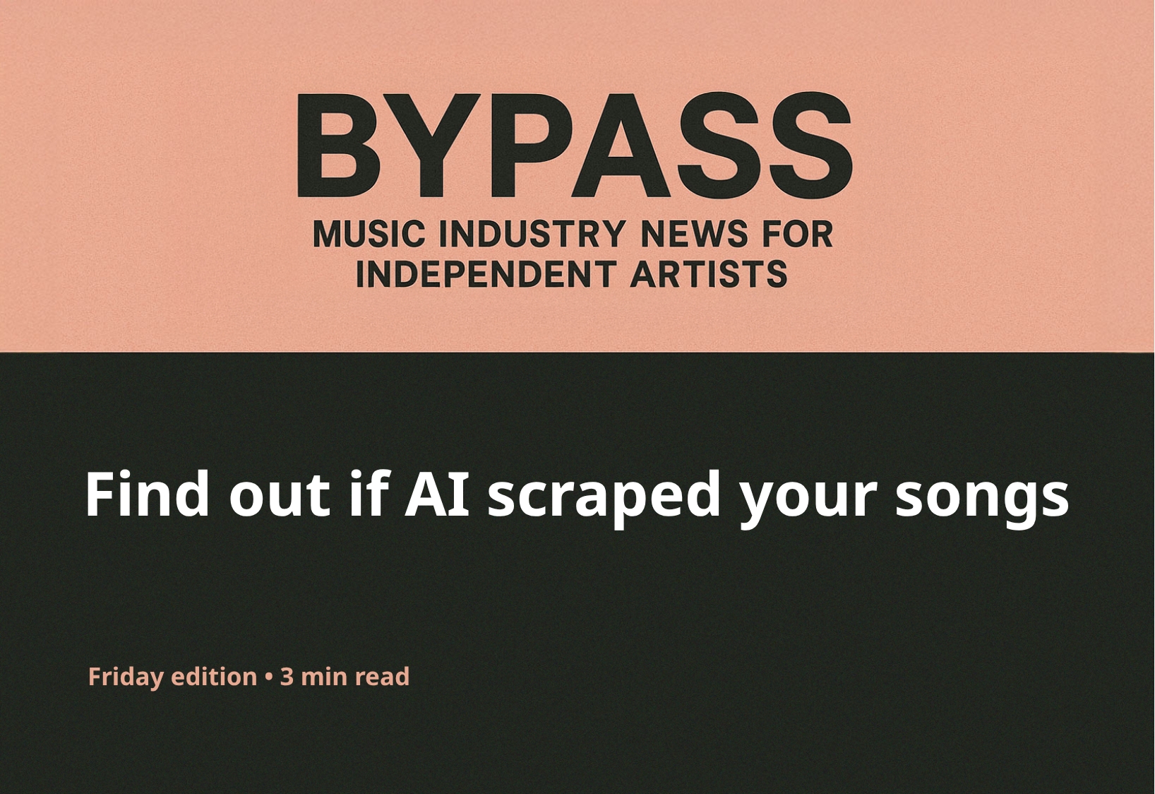 Bypass Newsletter Header: Find out if AI scraped your songs
