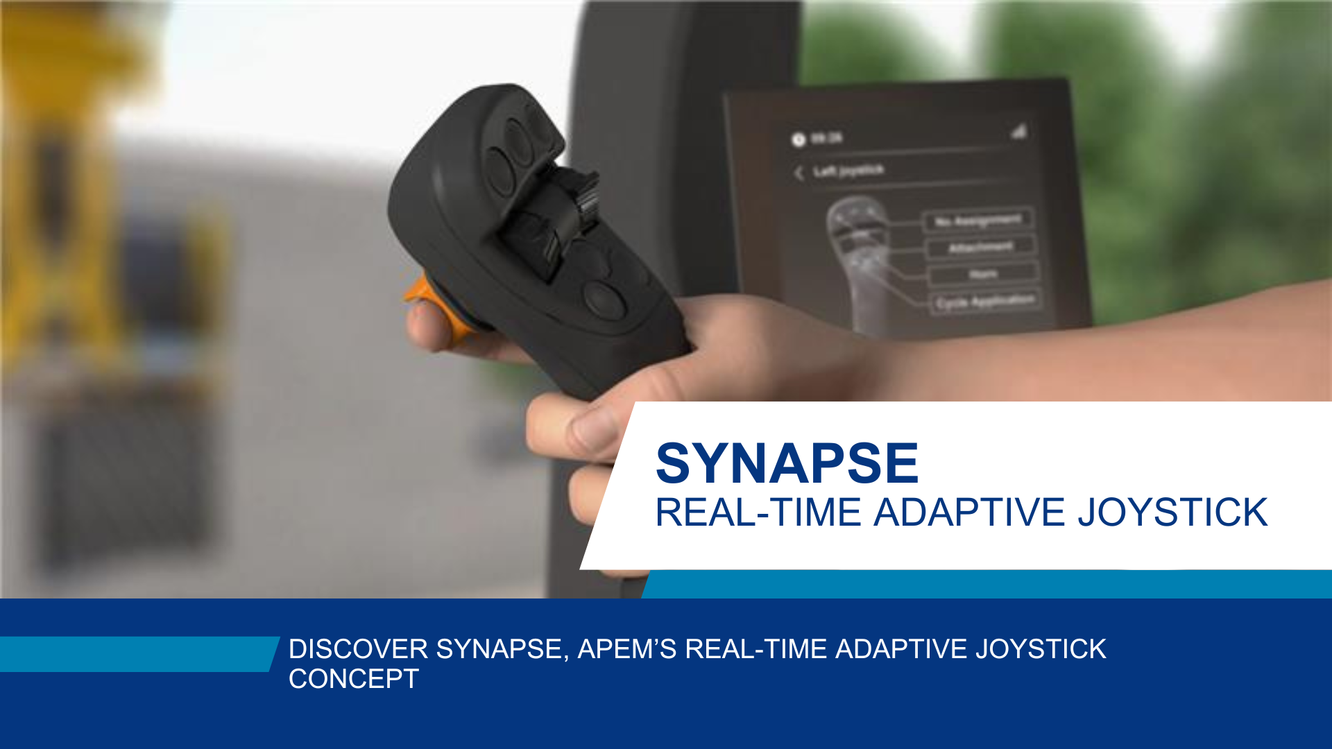 APEM’s adaptive industrial joystick concept for future vehicle control