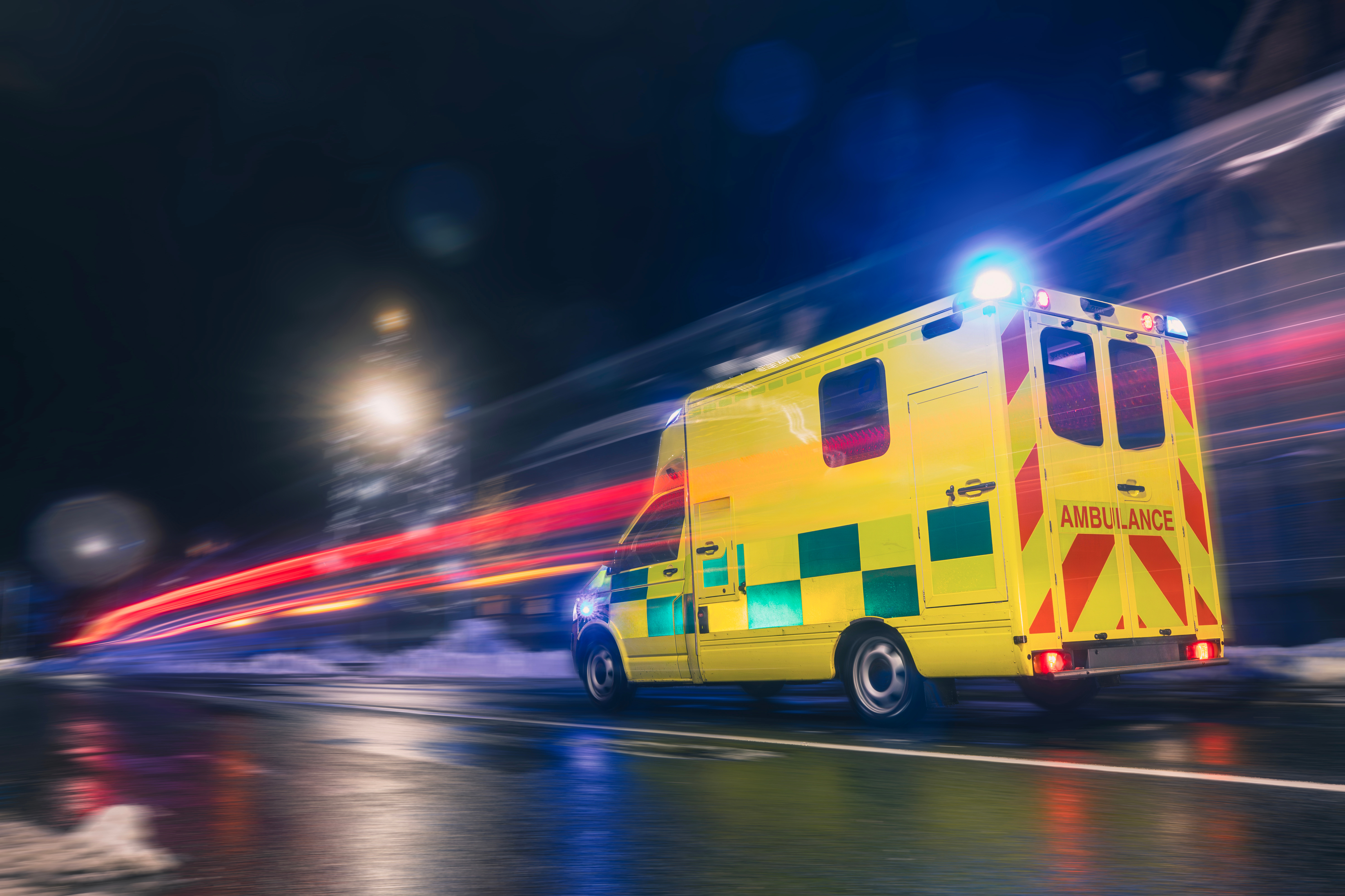 Krankenwagen in Fahrt