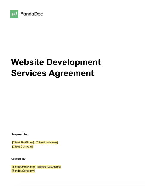 Website Development Agreement Template Free PDF & Word