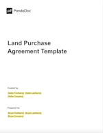 Land Purchase Agreement Template PandDoc