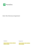 Intern NDA