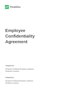 Employee Confidentiality Agreement Template