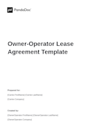 Owner-Operator Lease Agreement