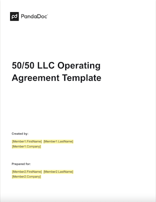 50/50 LLC Operating Agreement Template