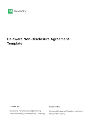 Delaware Non-Disclosure Agreement (NDA) Template