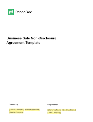 Business Sale Non-Disclosure Agreement Template