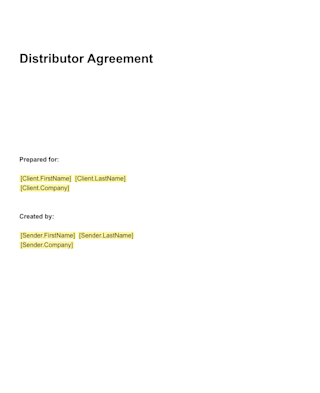 Distributor Agreement