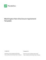 Washington Non-Disclosure Agreement (NDA) Template