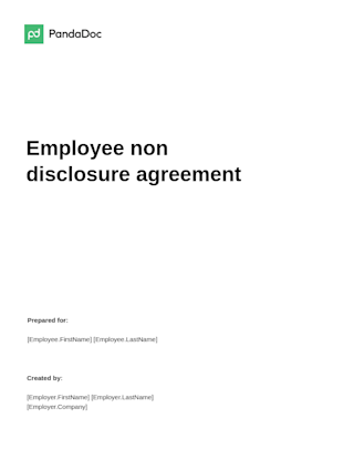 Employee Non Disclosure Agreement Template
