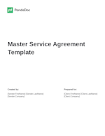 Master Service Agreement (MSA) Template