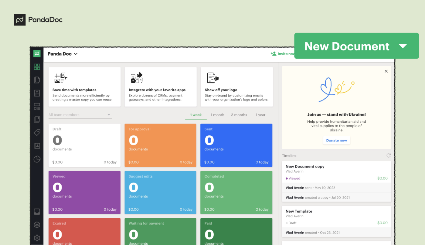 Send a doc with pandadoc