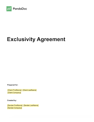 Exclusivity Agreement Template