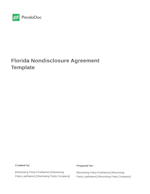 Florida Non-Disclosure Agreement (NDA) Template