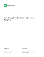 New Jersey Non-Disclosure Agreement (NDA) Template