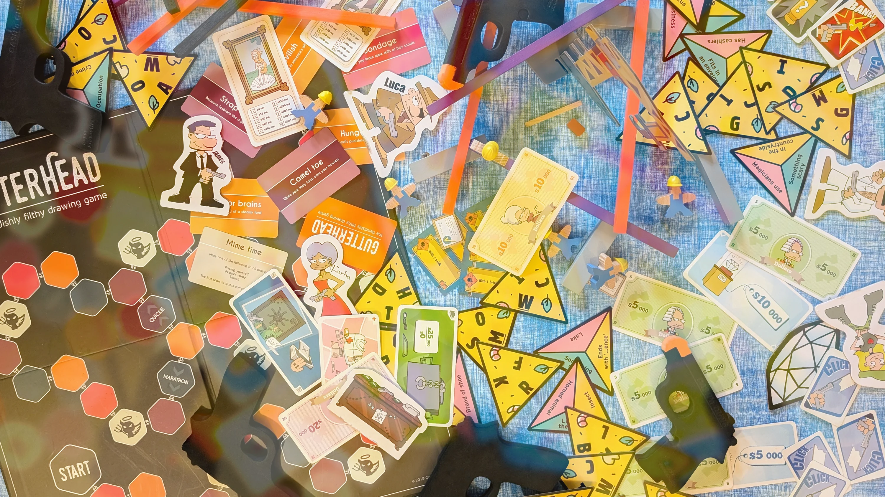 Board games  Image of lots of board games spread across a tables