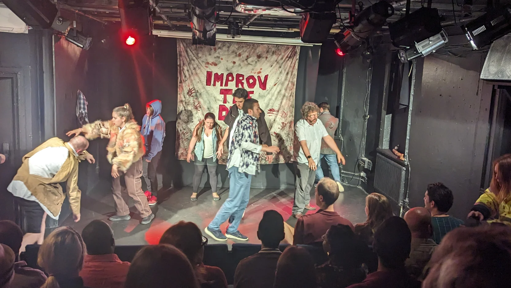 improv the dead stage camden Improv the dead performing improv on stage