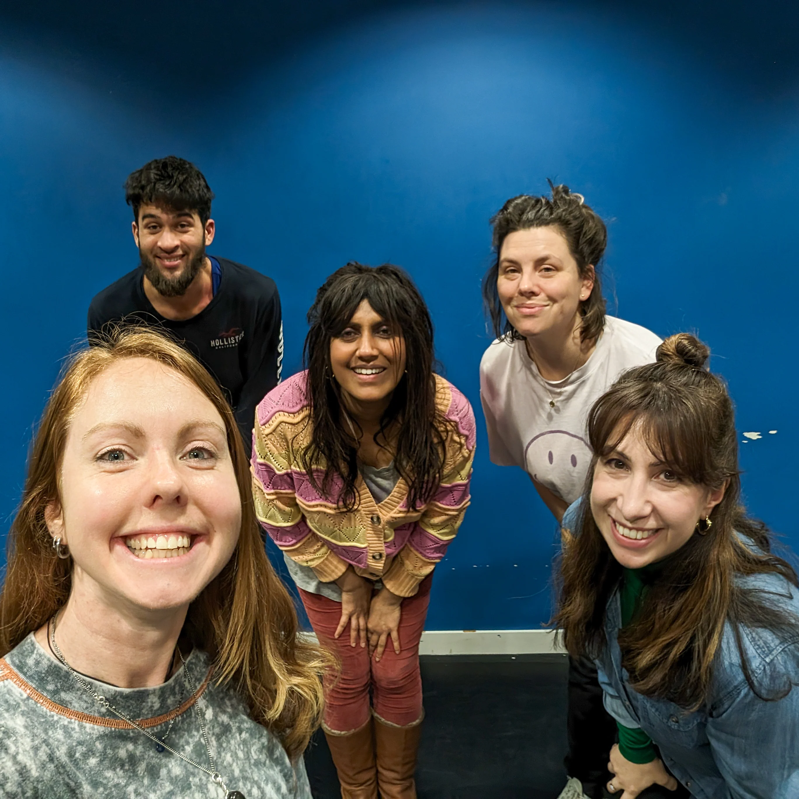 Mindful class listening Mindful class group photo showing five smiling people