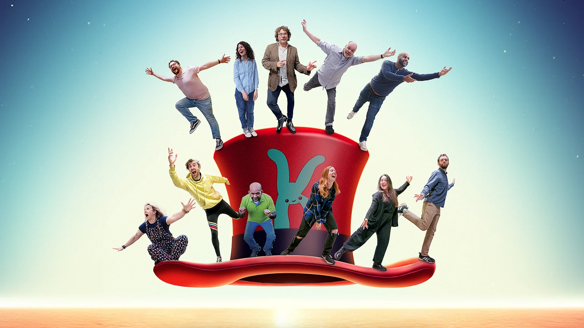 Kerfuffle Brighton Fringe Kerfuffle improv poster showing people on a hat