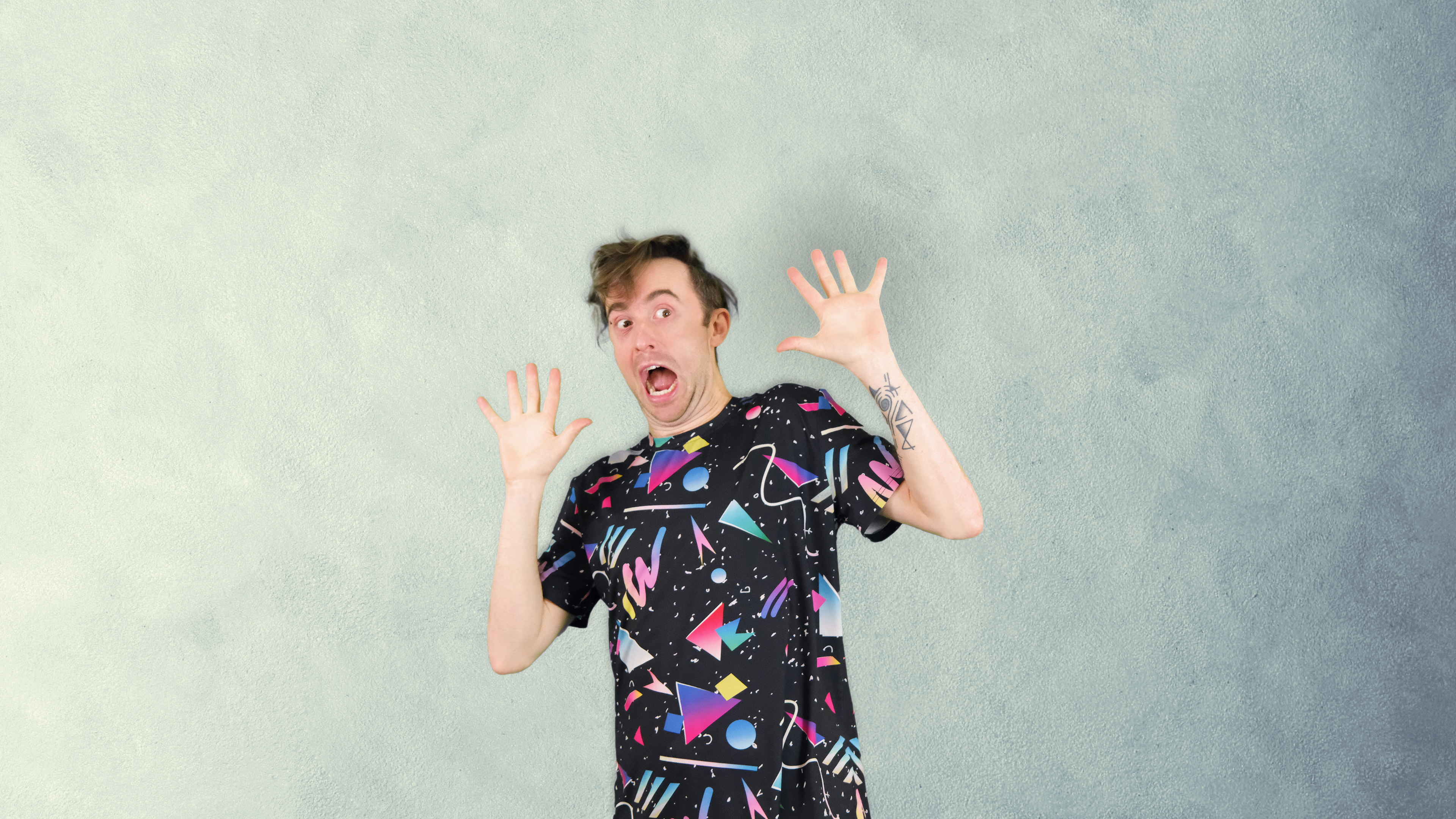 Charlie Jackson looking scared